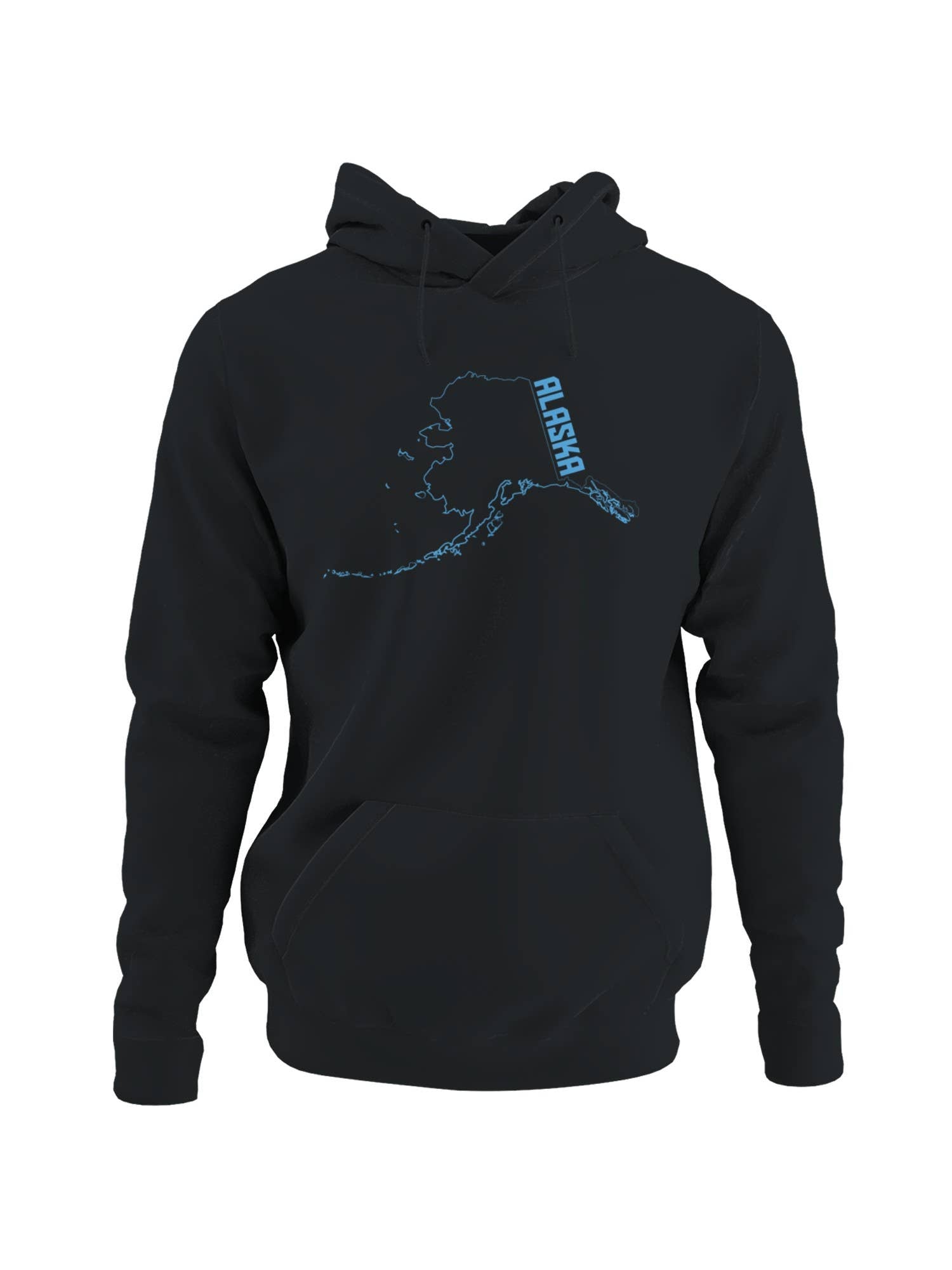 Alaska Map Art Print Men's Hoodie