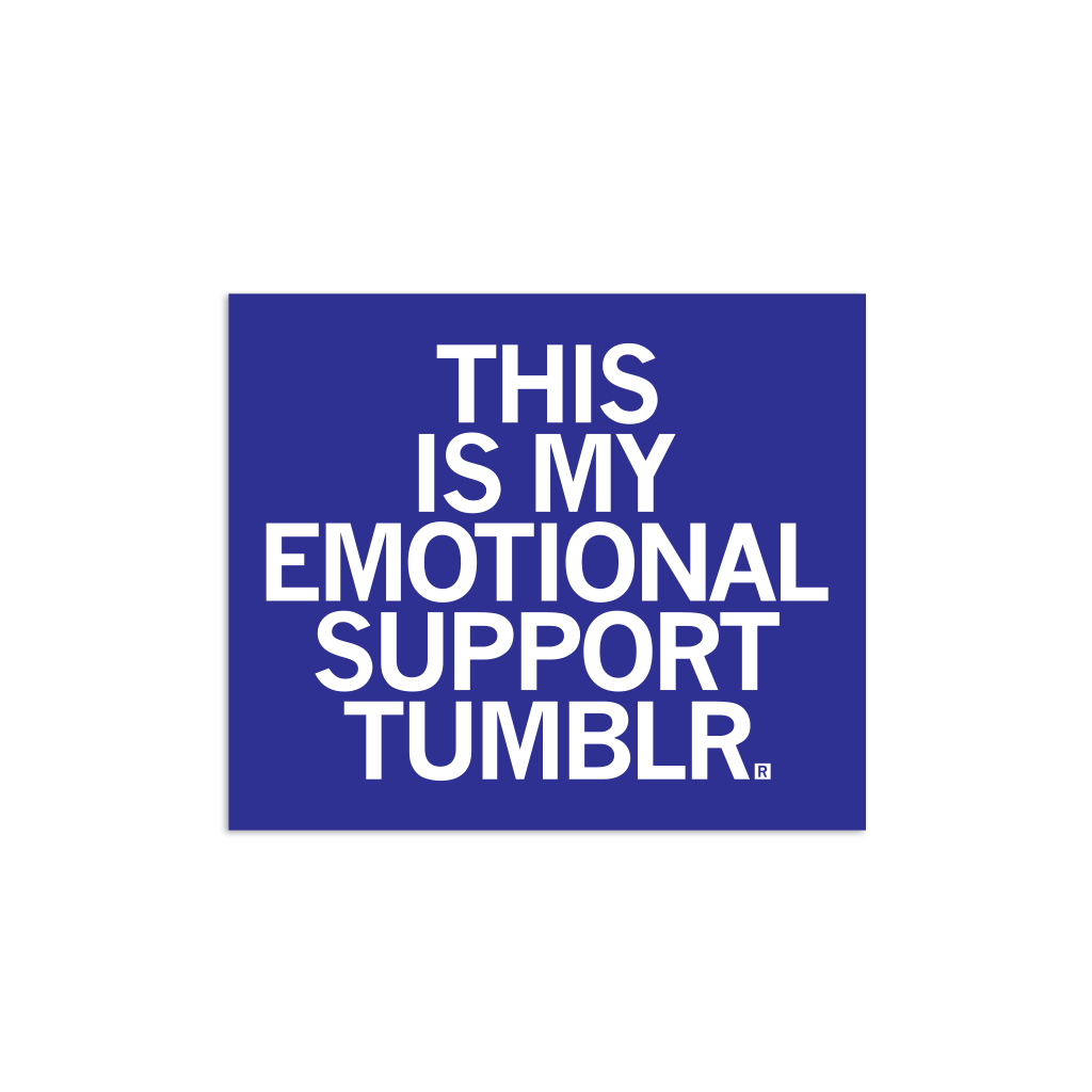 Emotional Support Tumbler Sticker