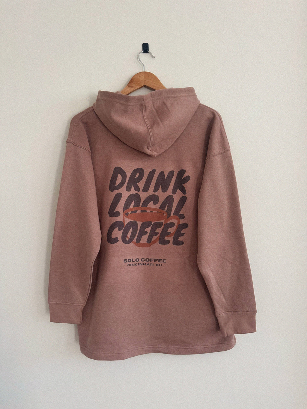 Drink Local Coffee Hoodie - Vineyard (Full Length)
