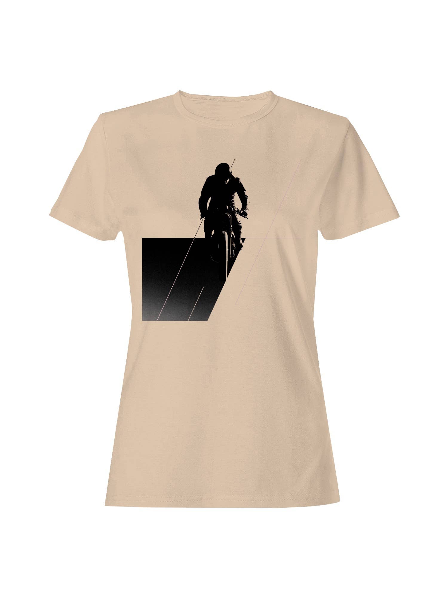 Bmx Rider Geometric Silhouette Art Women's T-Shirt
