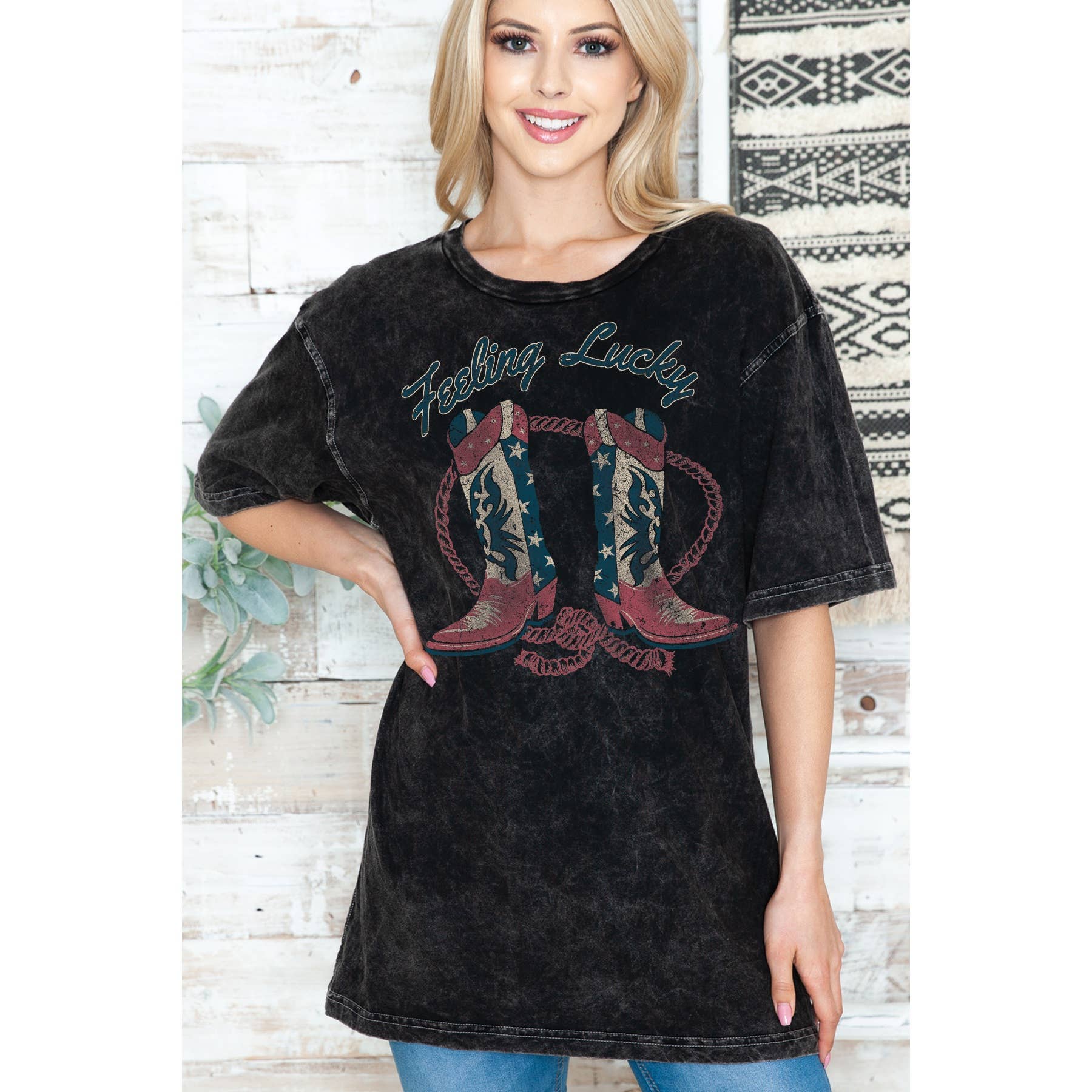 Feeling Lucky  - Unisex Oversized Mineral Wash