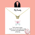 Gold-Dipped Butterfly Charm Necklace