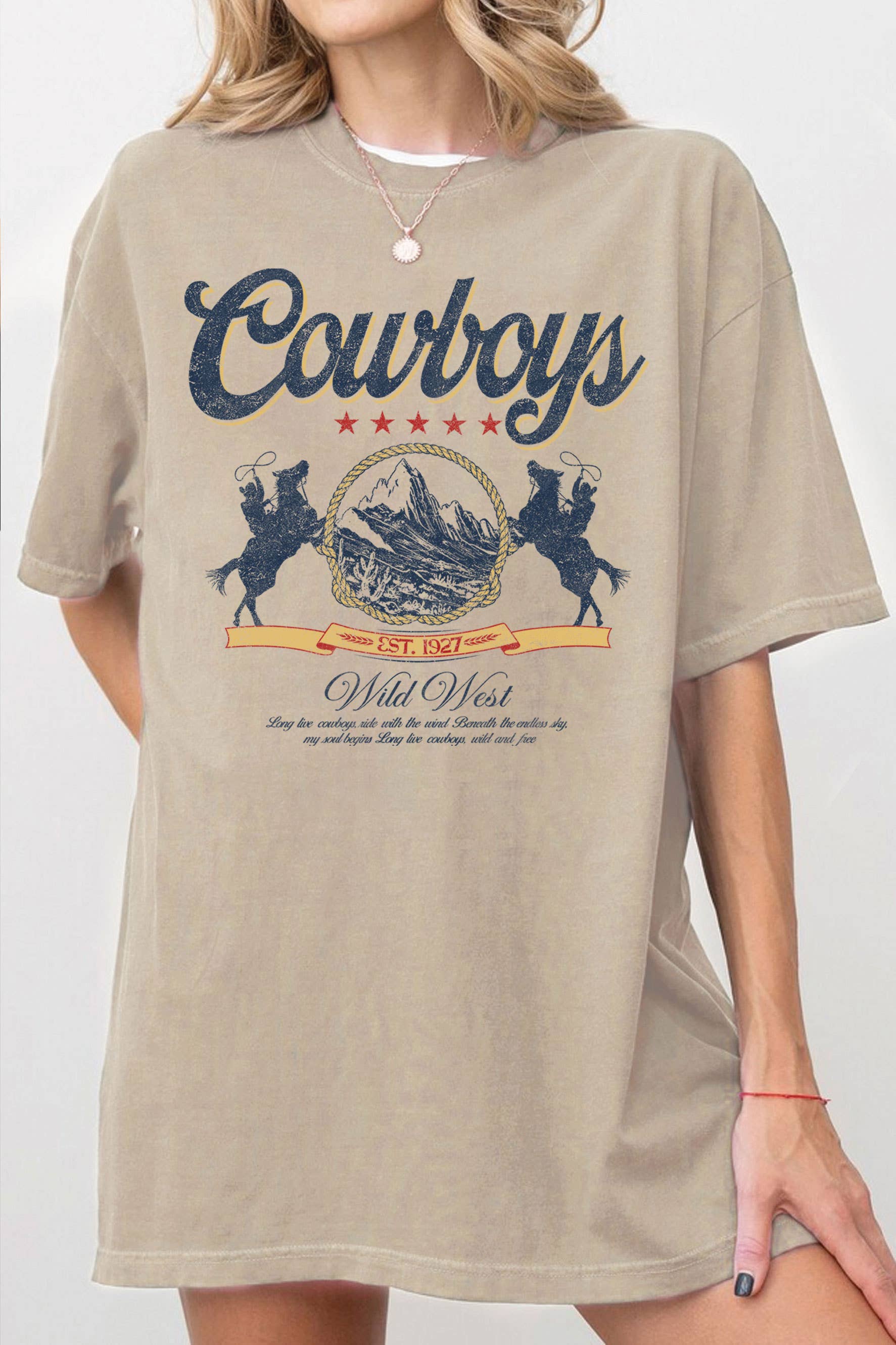 Cowboy Wild West Oversize Graphic Tshirts