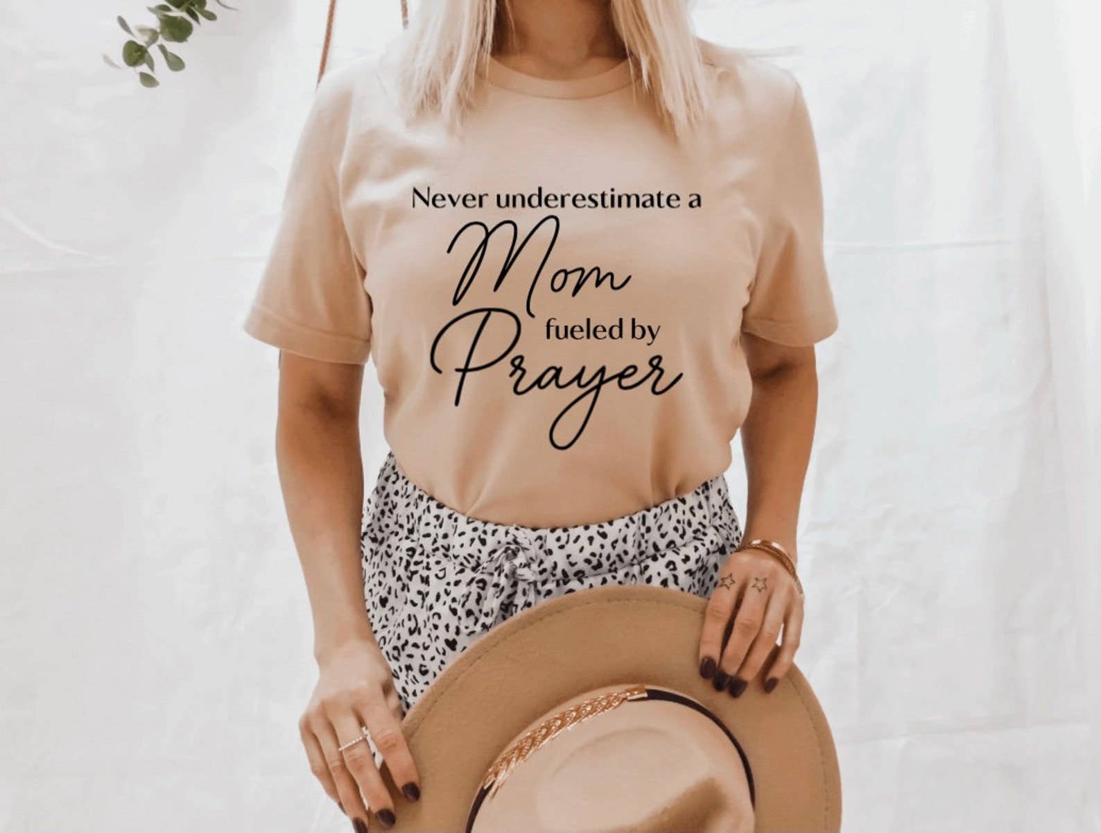 Never Underestimate A Mom Fueled By Prayer T-Shirt