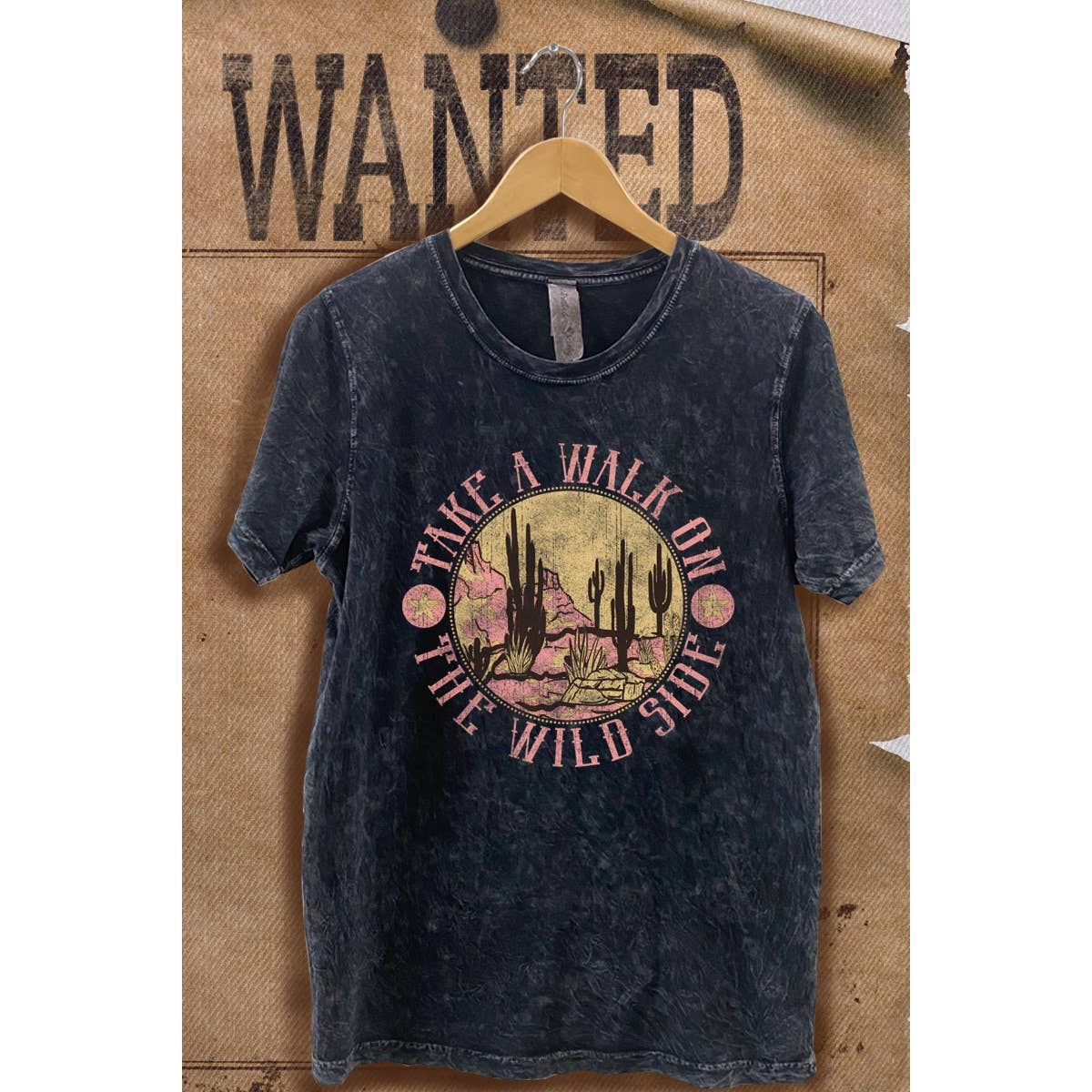 Take A Walk On the Wild Side Wash Vintage Graphic  Tee