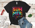 Summer Vibes Tie Dyed - Beach Life Vacation T-Shirt