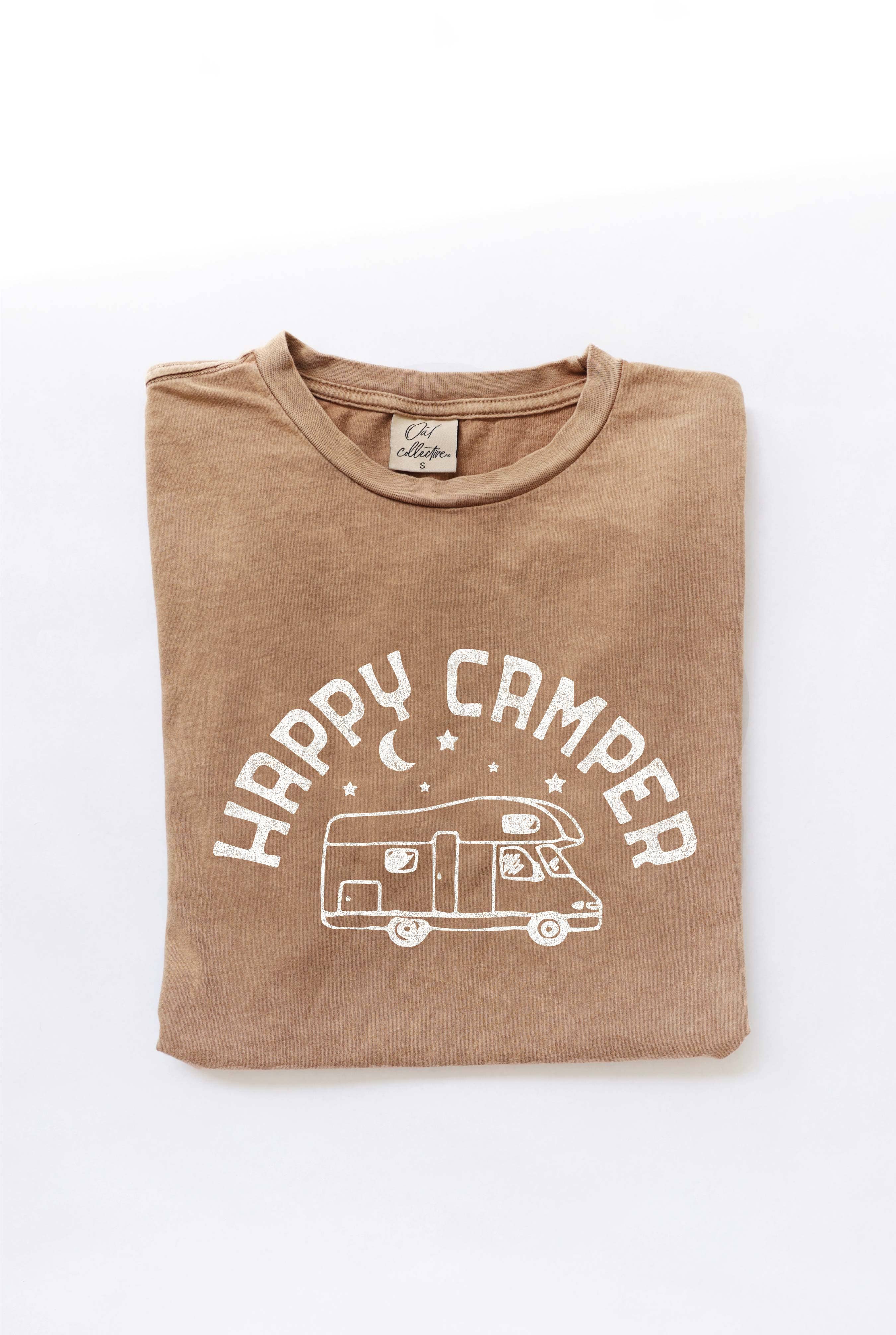 Happy Camper Graphic Top - Retro/Vintage Design