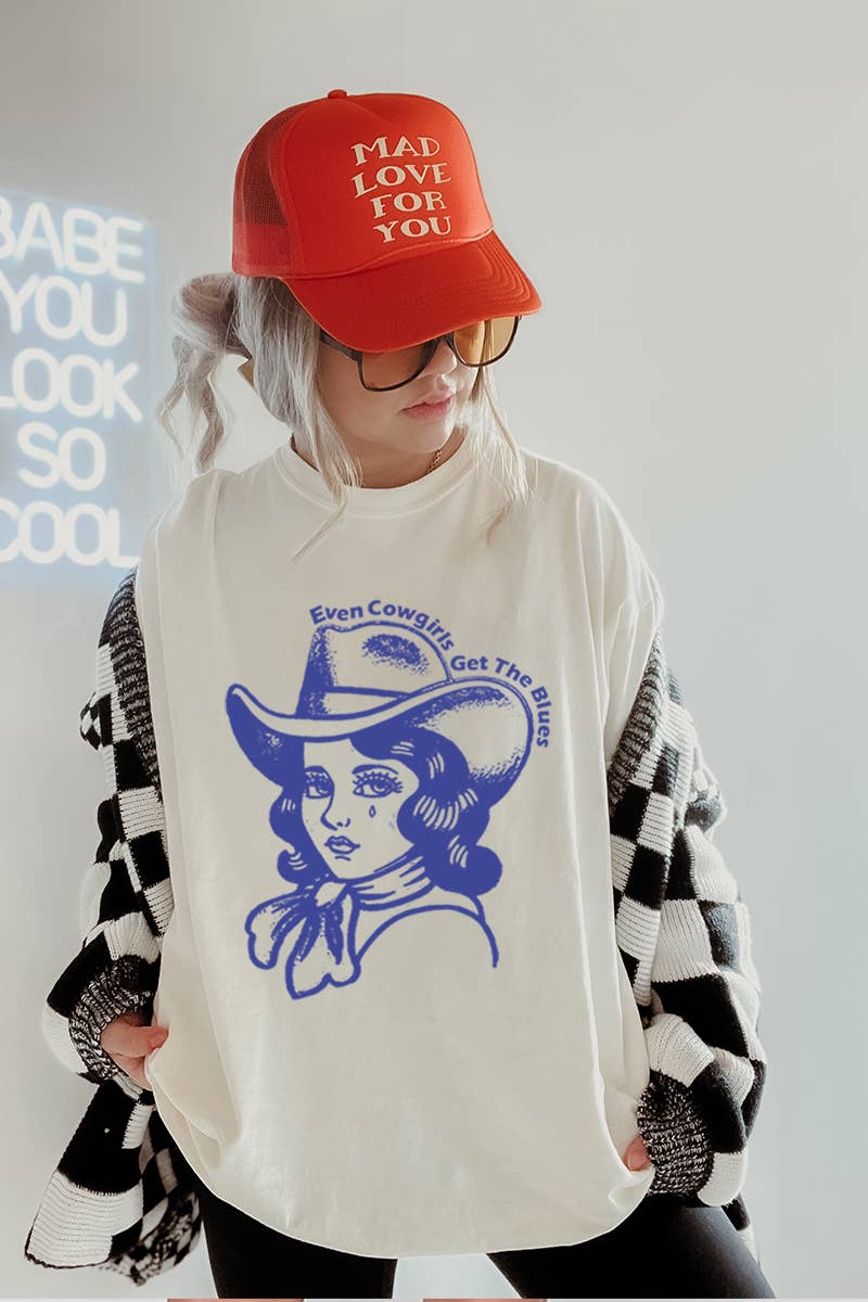 Cowgirls Western Vintage Graphic Oversized Tee