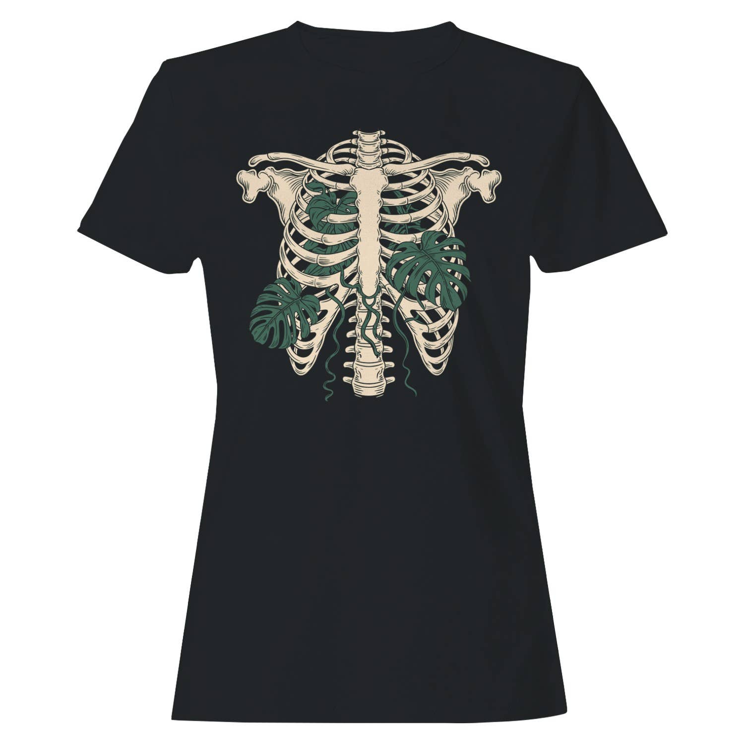 Botanical Ribcage Monstera Art Women's T-Shirt