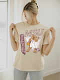 Mississippi State Bulldogs Courtside Thrifted Tee
