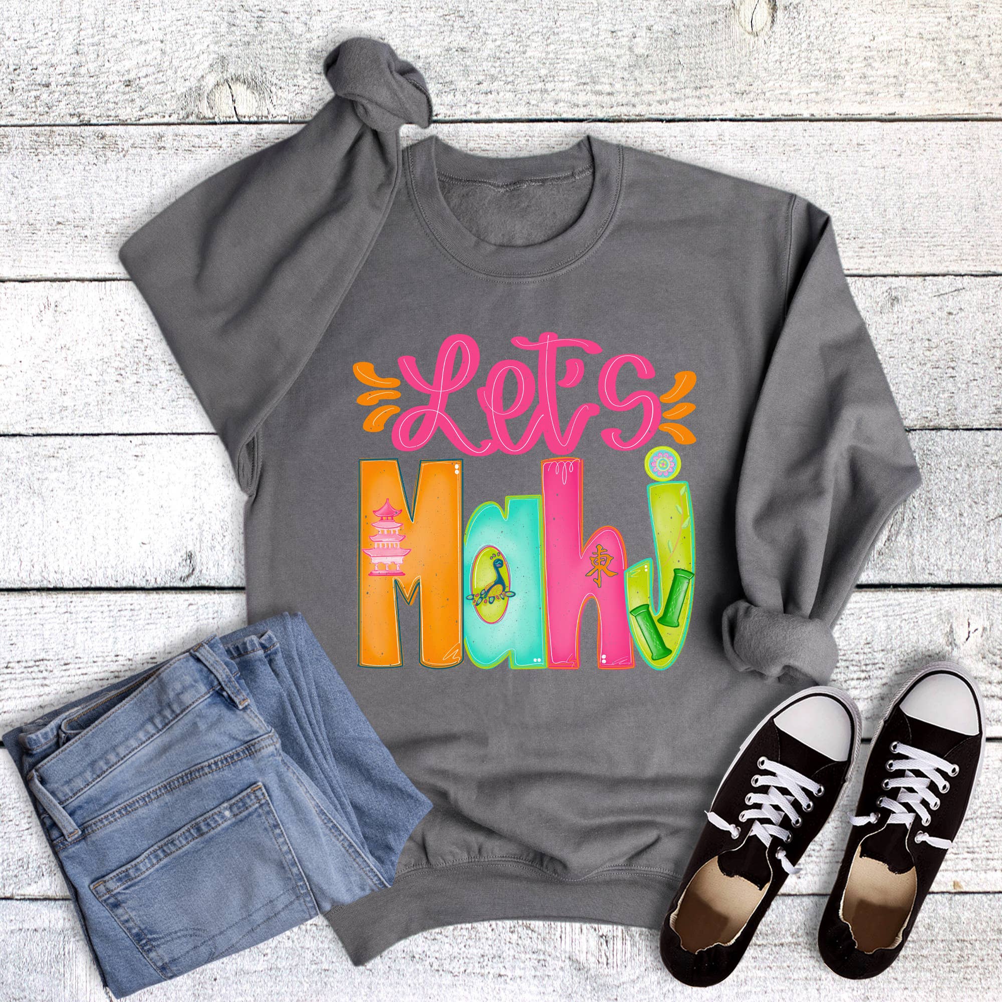 Mahjong Let's Mahj Sweatshirt