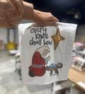 Every Knee Shall Bow Santa On White Tee