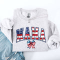 Mama, USA Flag, Patriotic, America, 4th of July Sweatshirt