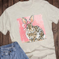 Easter Leopard Bunny with Bow Graphic Tee