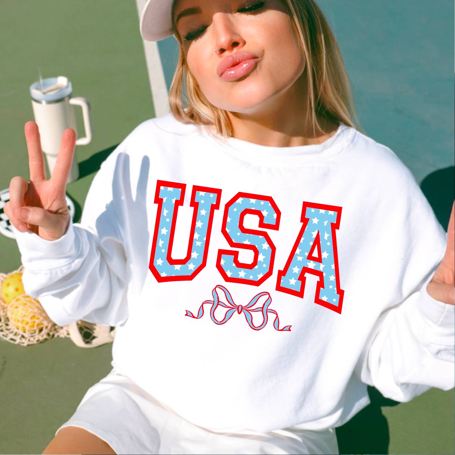 Coquette USA | July 4th Patriotic Sweatshirt
