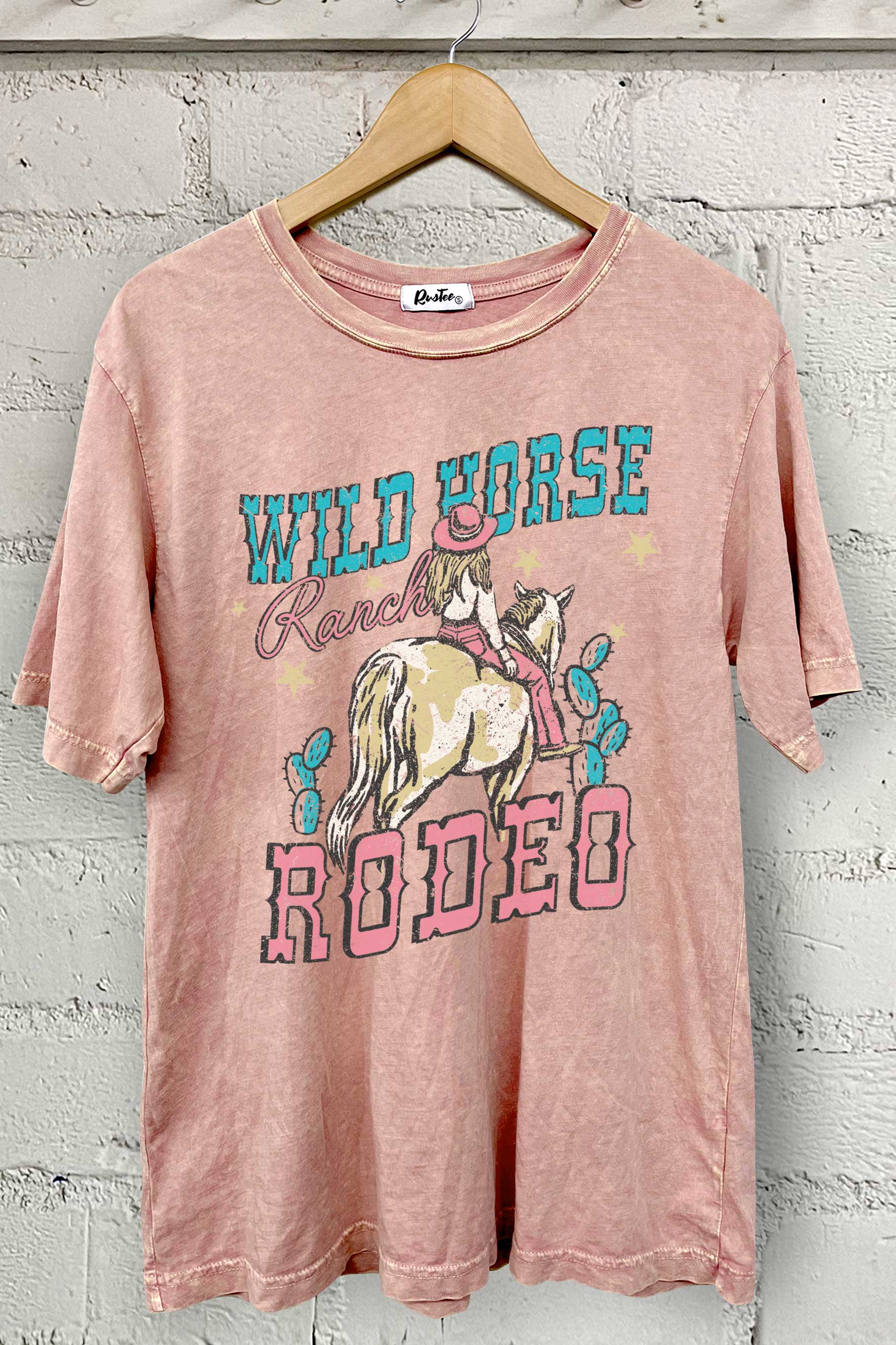 Wild Horse Cowgirl Oversize Mineral Graphic Mineral Tshirts