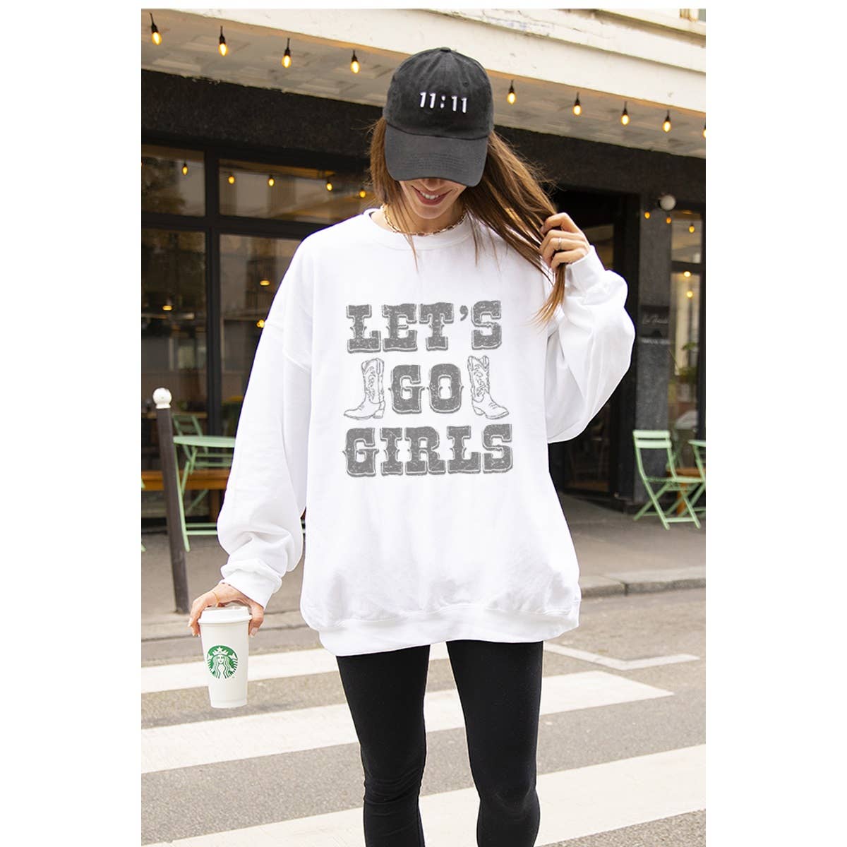 Lets Go Girl Vintage  Graphic  Sweatshirts