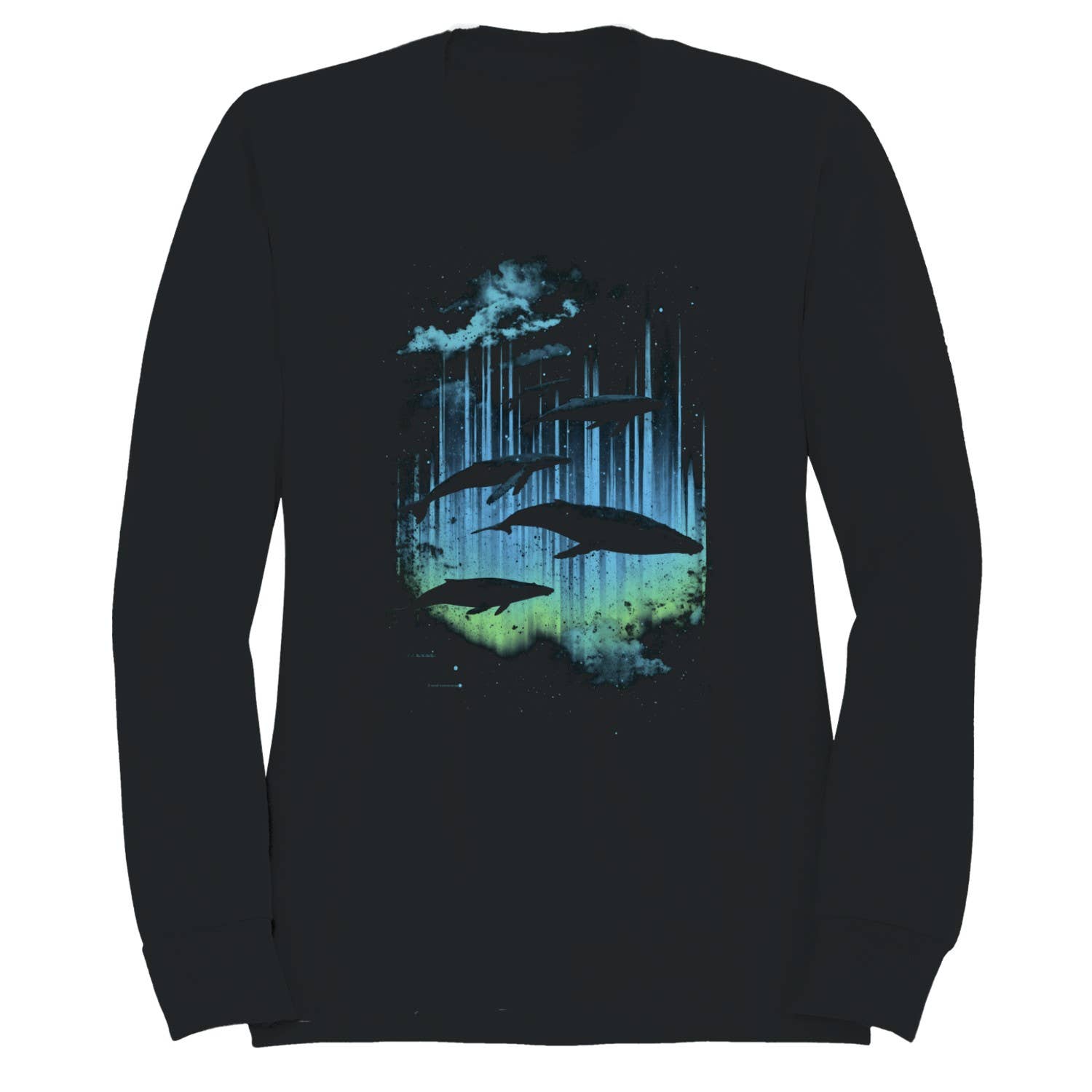 Cosmic Whales & Northern Lights Men's Sweatshirt