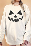 Jack O Lantern Oversize Graphic Terry Sweatshirts