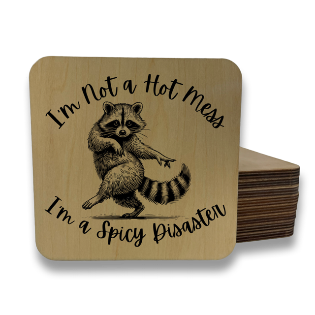 I'm Not A Hot Mess Racoon Magnet/Drink Coaster