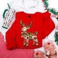 Patchwork Reindeer Sweatshirt