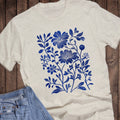 Spring Floral Blue Arrangement Graphic Tee