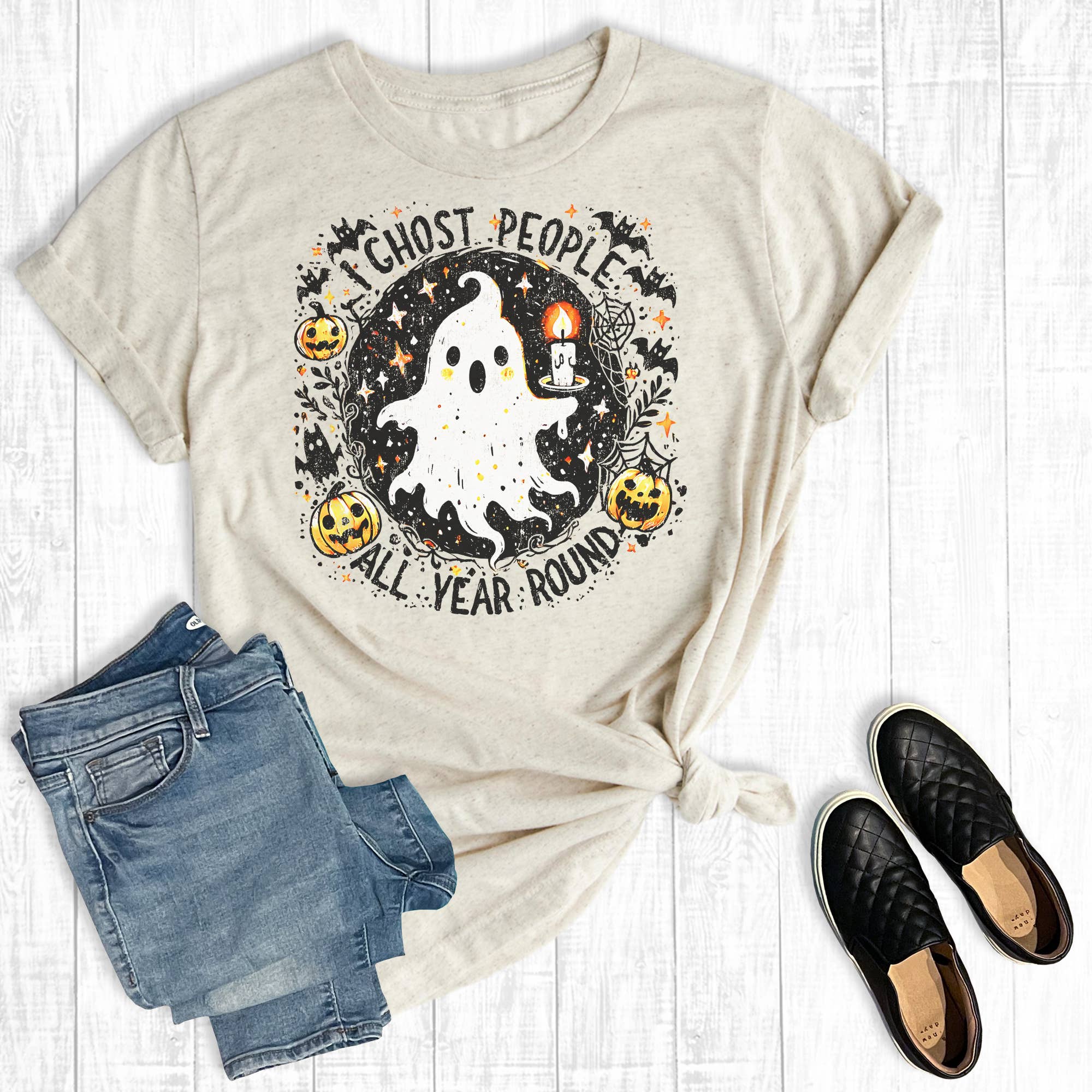 Fall I Ghost People All Year Round Graphic Tee