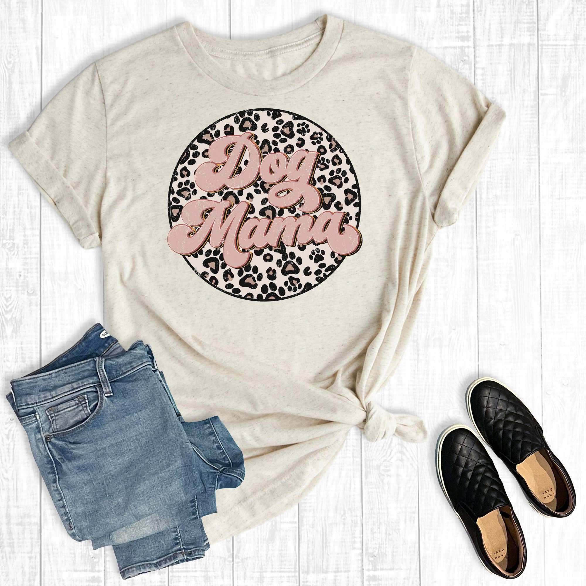 Leopard Paw Dog Mama Graphic Tee