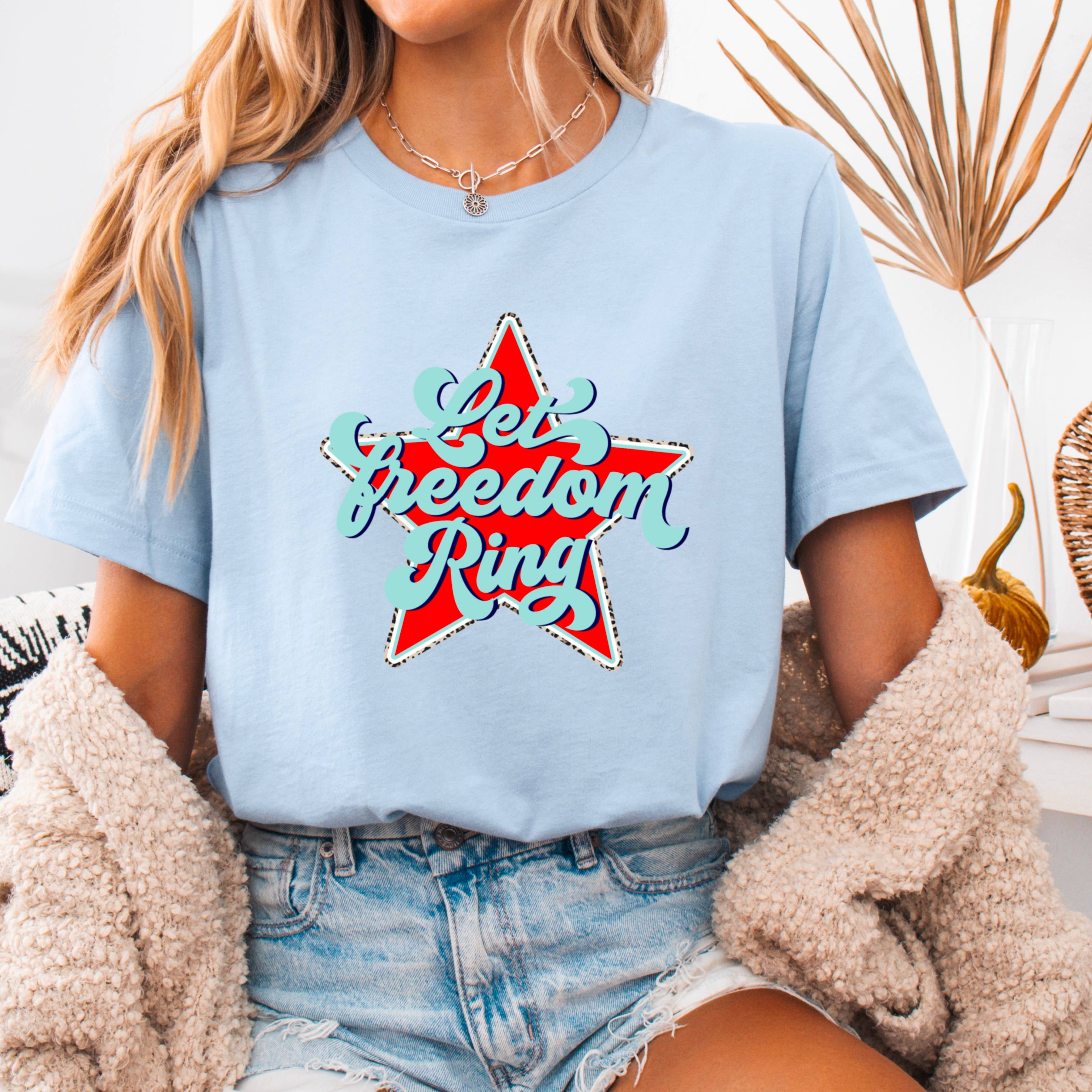 July 4th Graphic Tee | Land of the Free  | Bella Canvas