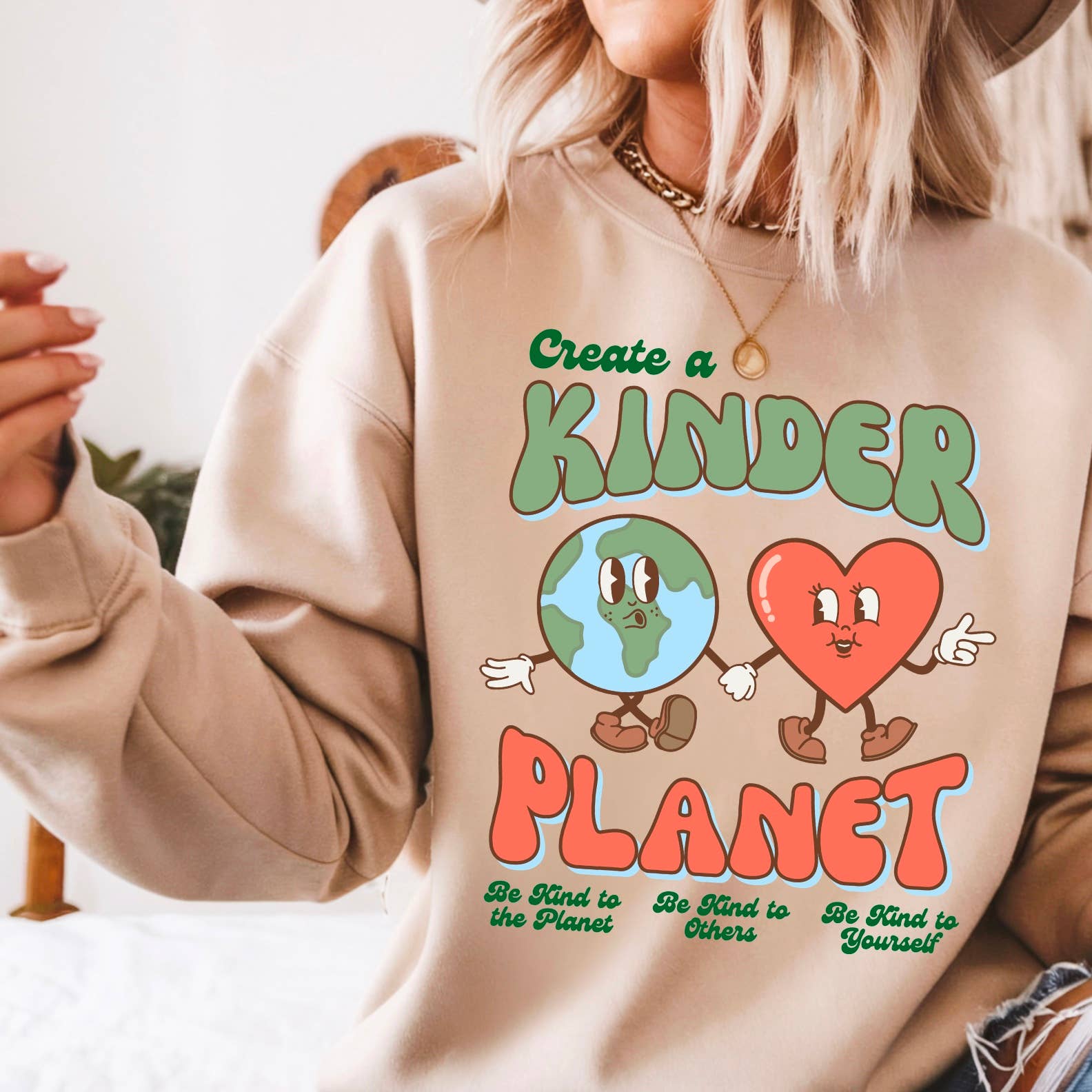 Create A Kinder Planet Graphic Sweatshirt