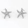 Cz Gold-Dipped Starfish Earrings