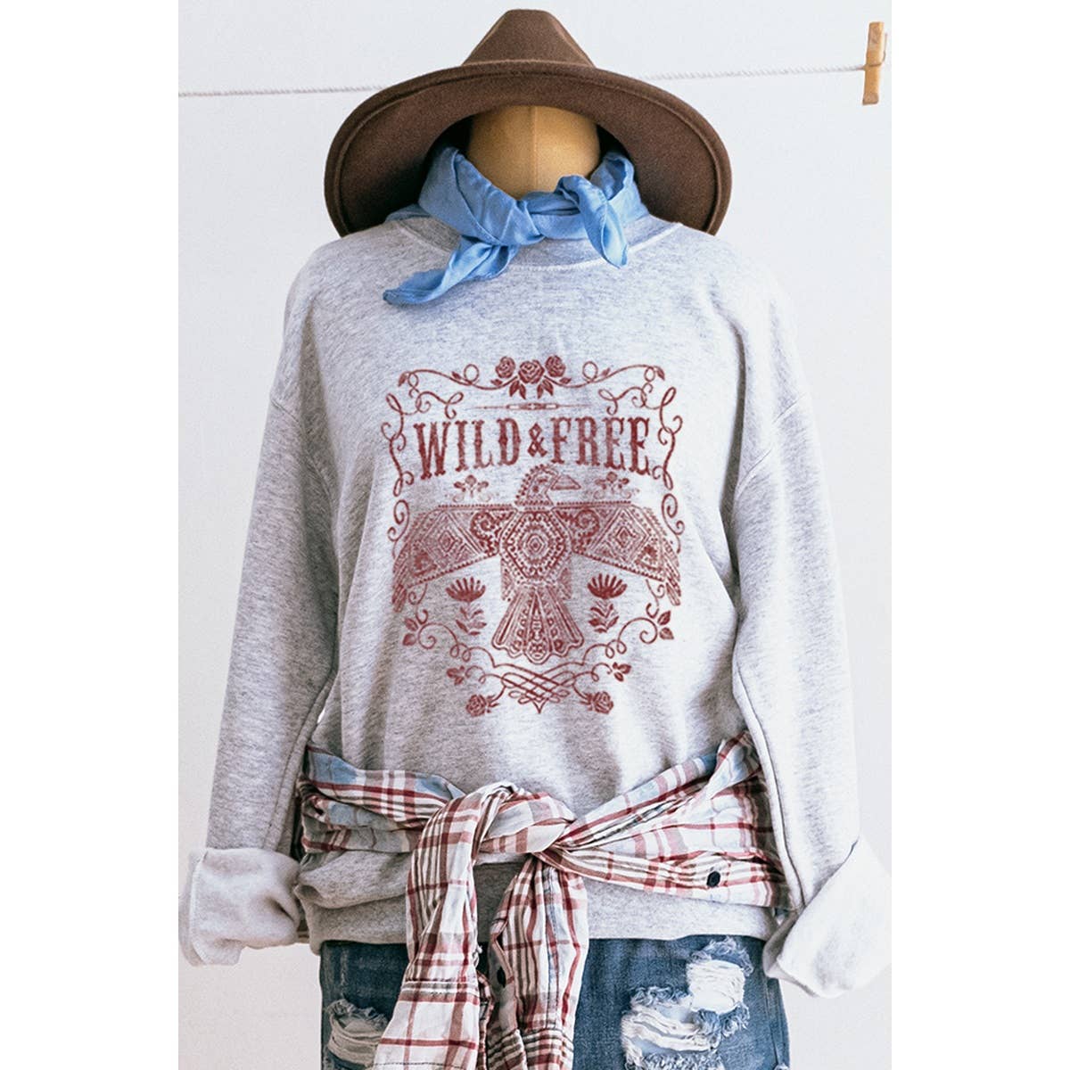 Wild and Free  Graphic Sweatshirts
