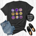 Custom Team Color Basketballs Graphic Tee