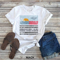 Modern Beach Landscape Tee | Outdoor | Sizes XS-2XL