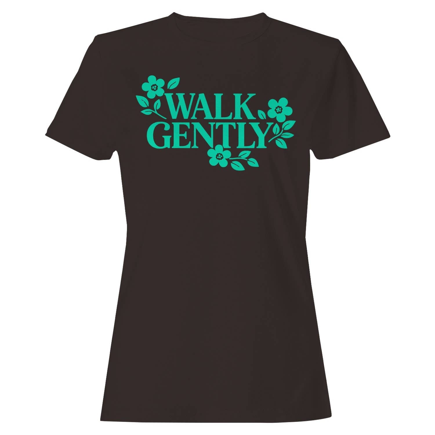 Walk Gently Floral Art Women's T-Shirt
