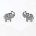 Gold-Dipped Brass Elephant Earring