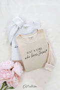 Just A Girl Who Loves Jesus Graphic Sweatshirt