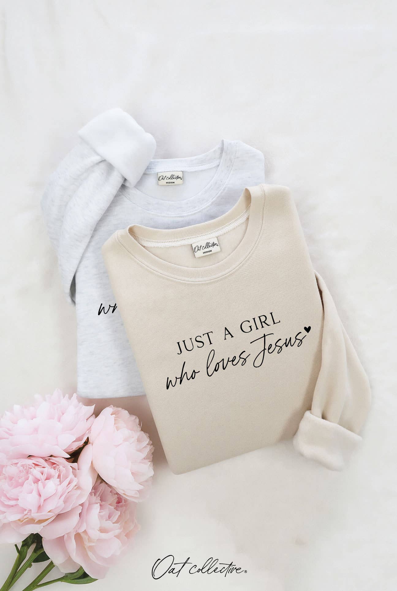 Just A Girl Who Loves Jesus Graphic Sweatshirt