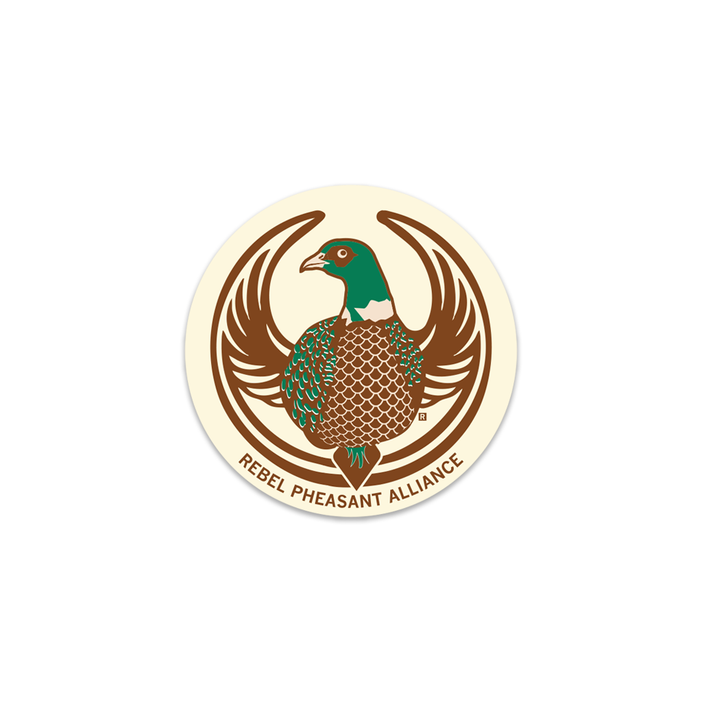 Rebel Pheasant Alliance Circle Sticker