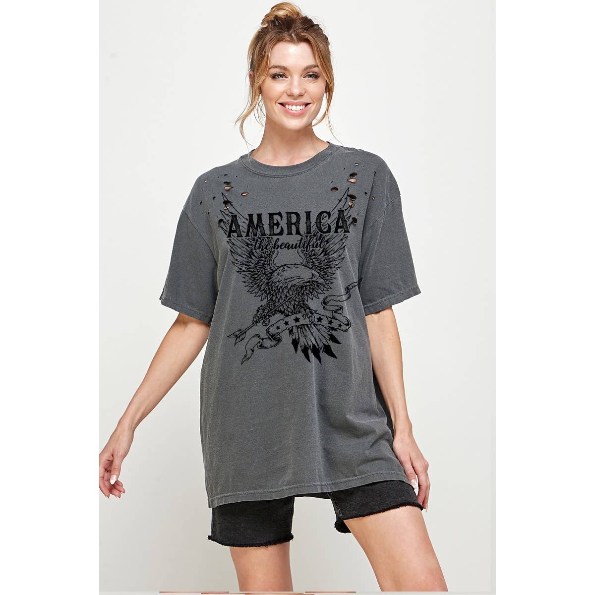 Vitage Graphic Tee Laser Cut