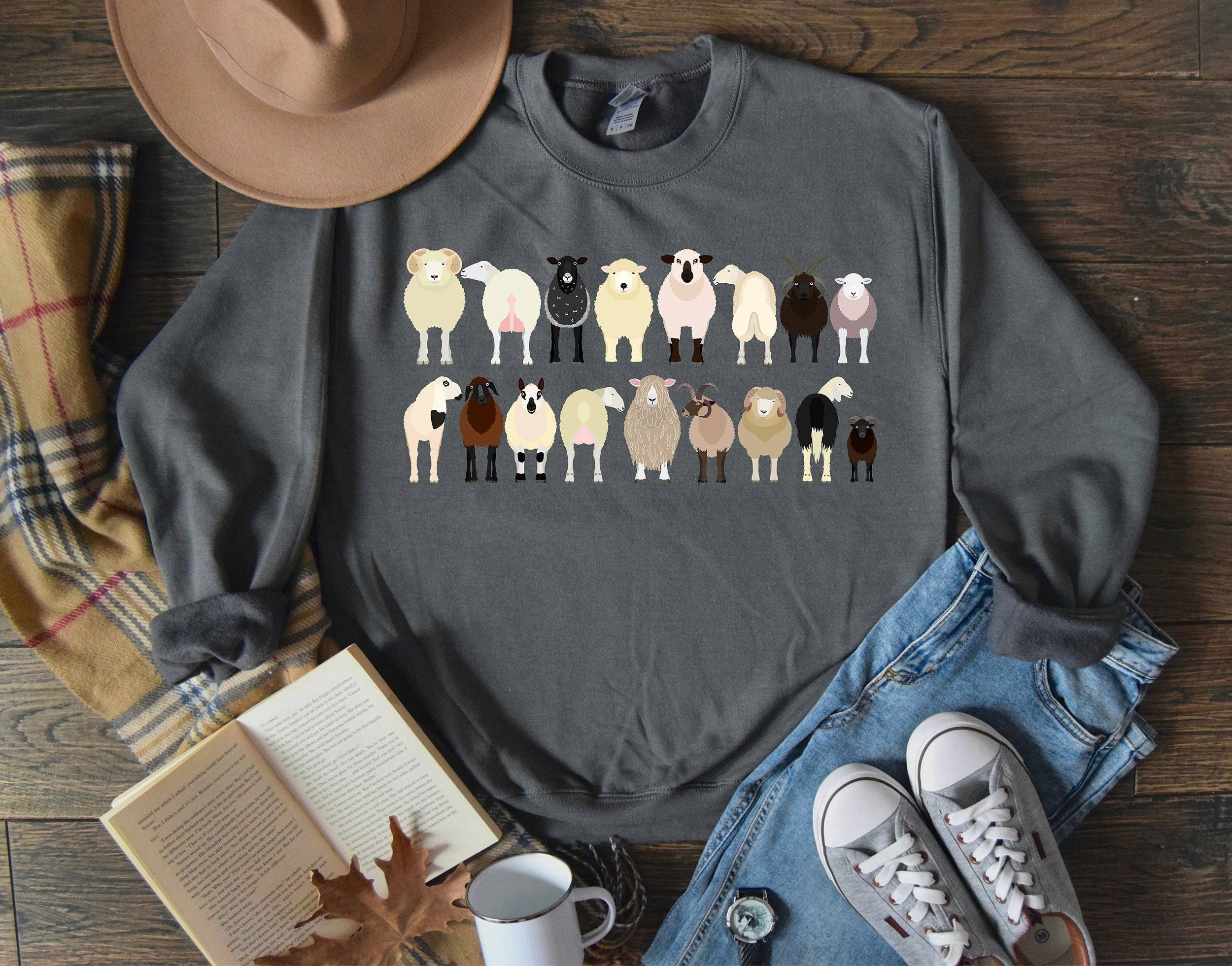 Sheep Breeds Farm Animal Lover Sweatshirt