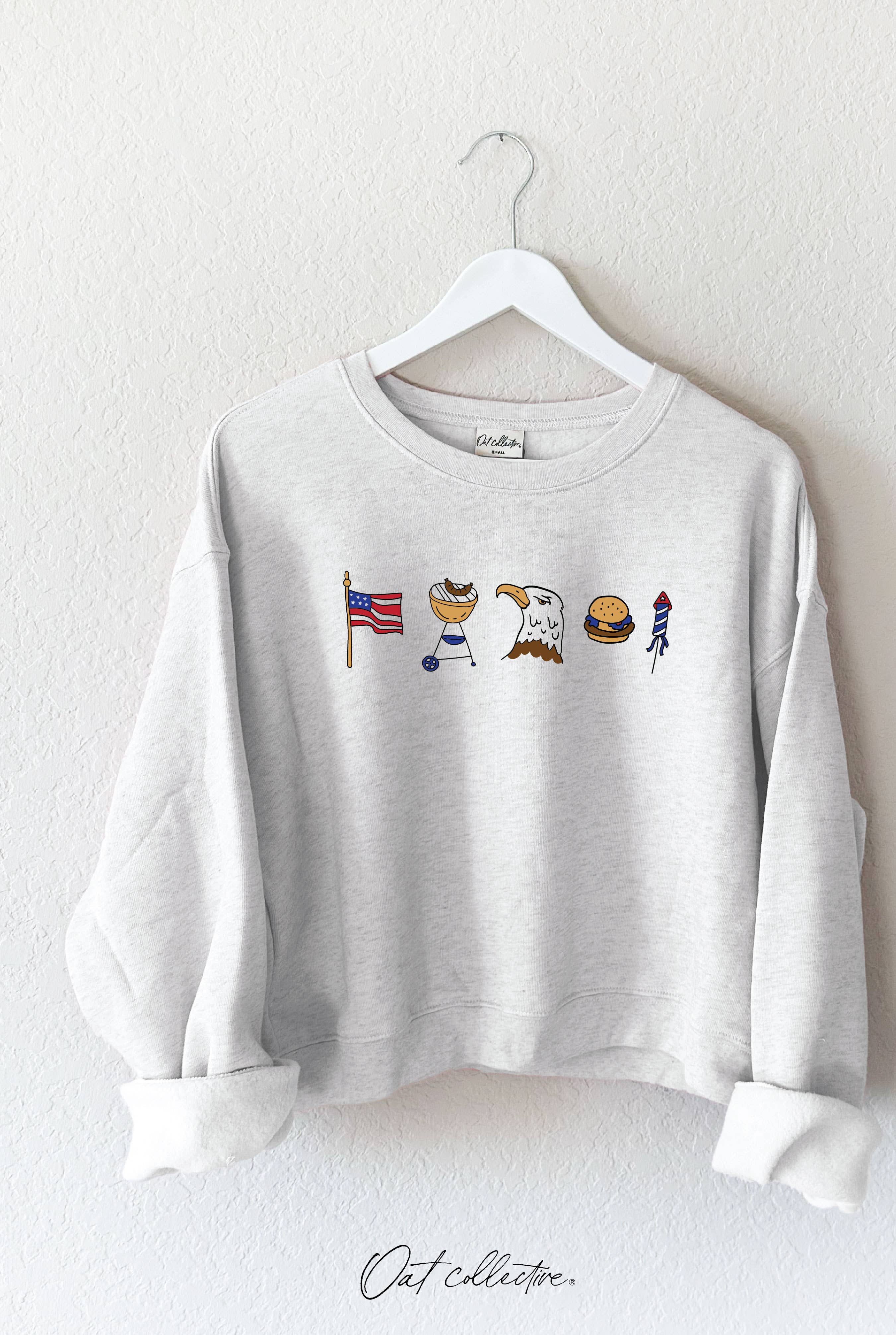 Patriotic Row Mid Graphic Sweatshirt