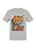 Ramen-Loving Cat in Ukiyo-E Style Men's T-Shirt