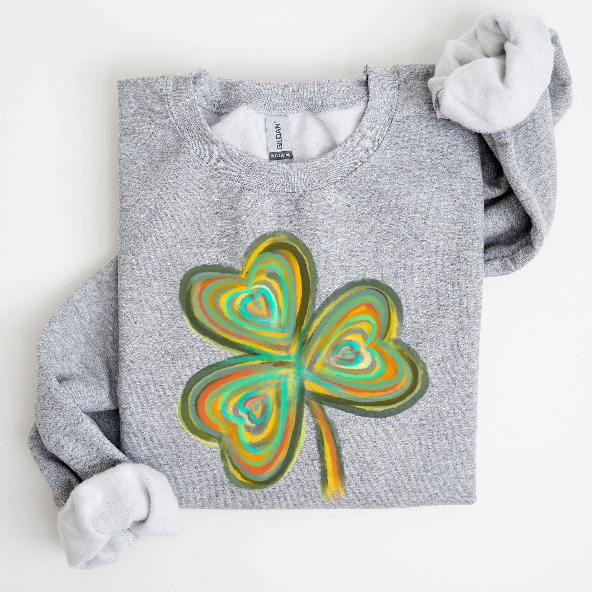Pastel Shamrock, Clover, Irish St Patrick's Day Sweatshirt