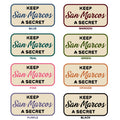 Personalized City Sticker Decal, Keep (Your City) A Secret