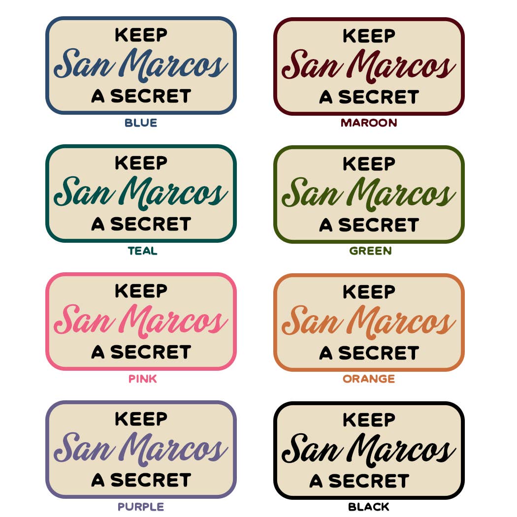 Personalized City Sticker Decal, Keep (Your City) A Secret