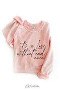 It's A Love Without End Amen Thermal Vintage Pullover