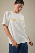 Round Neck "Melon" Graphic Print T-Shirt