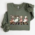 Christmas Ducks, Farm Animals, Crossing Road Sweatshirt