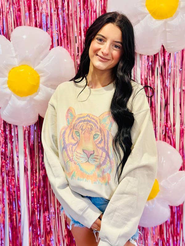 Watercolor Tiger Sublimation Sweatshirt